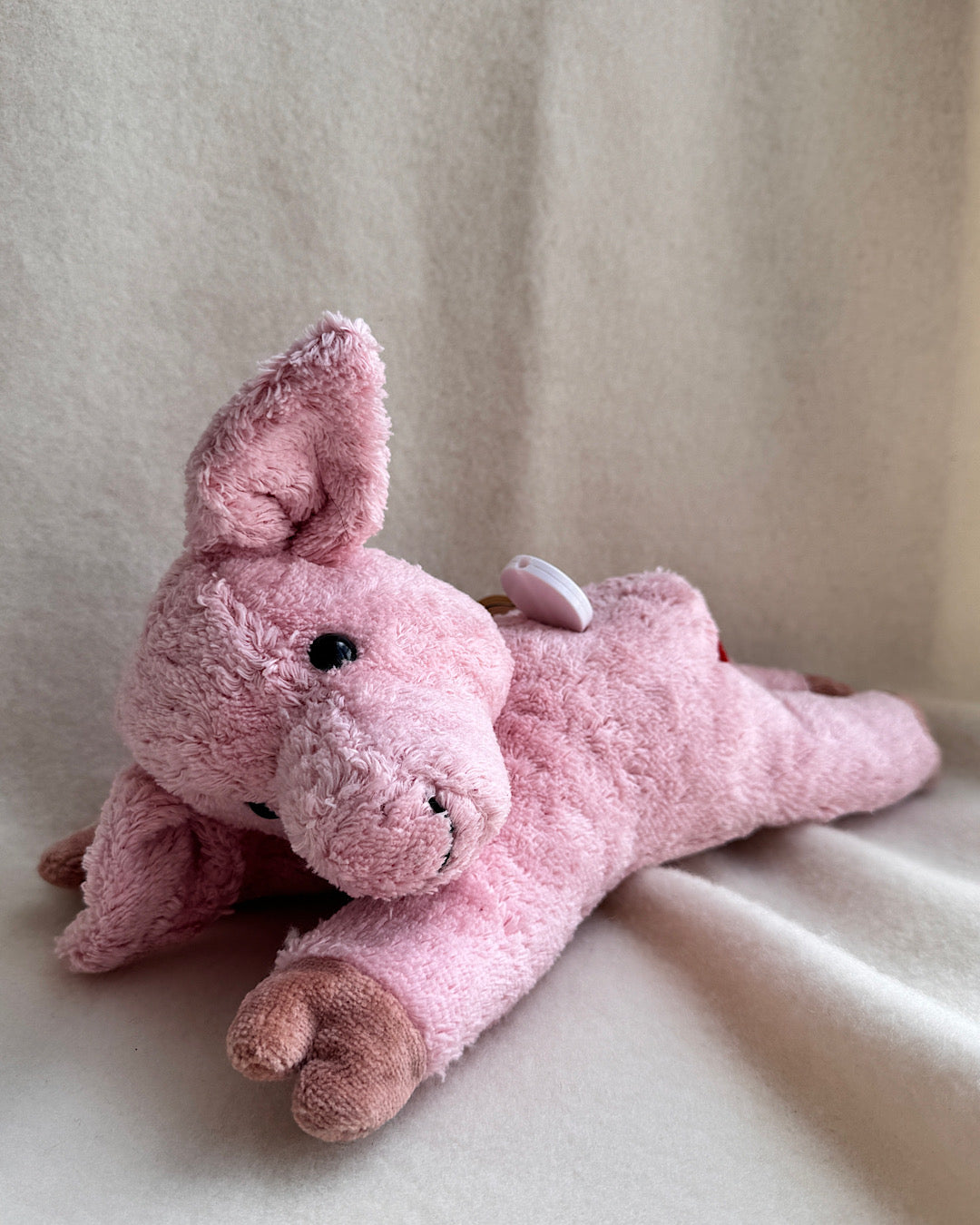 Pig with tin toy "Mozart"