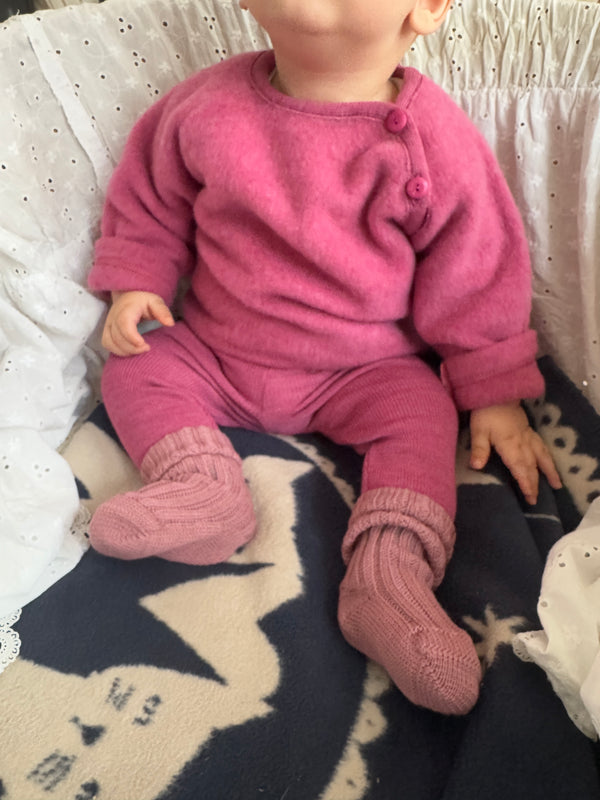 Uldfleece trøje - rosa