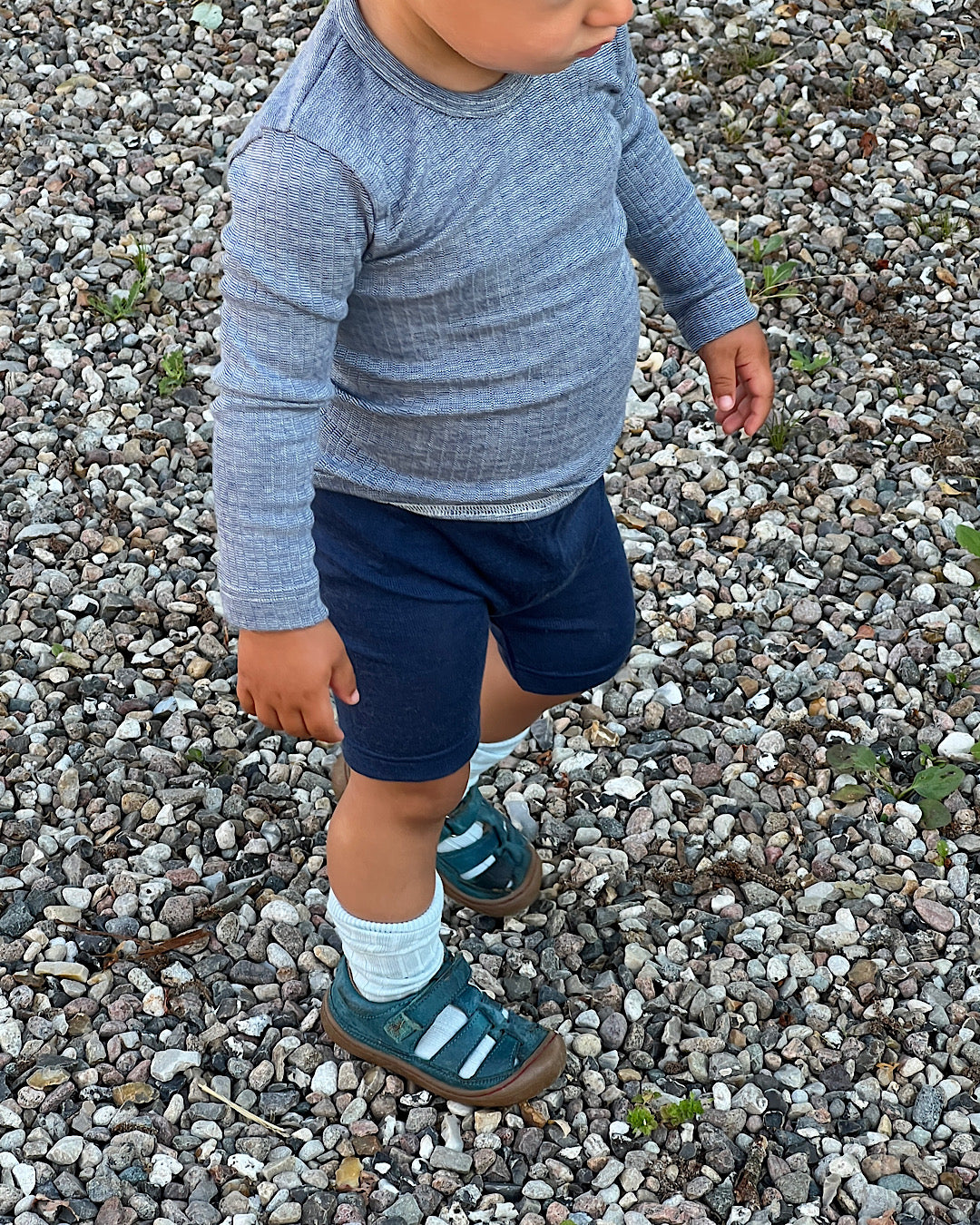 Bermudashorts uld/silke - marineblå