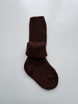 Uldsokker m. rib og ekstra længde