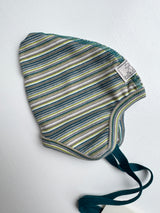 Kyse 100% bomuld - petrol/grå/kiwi