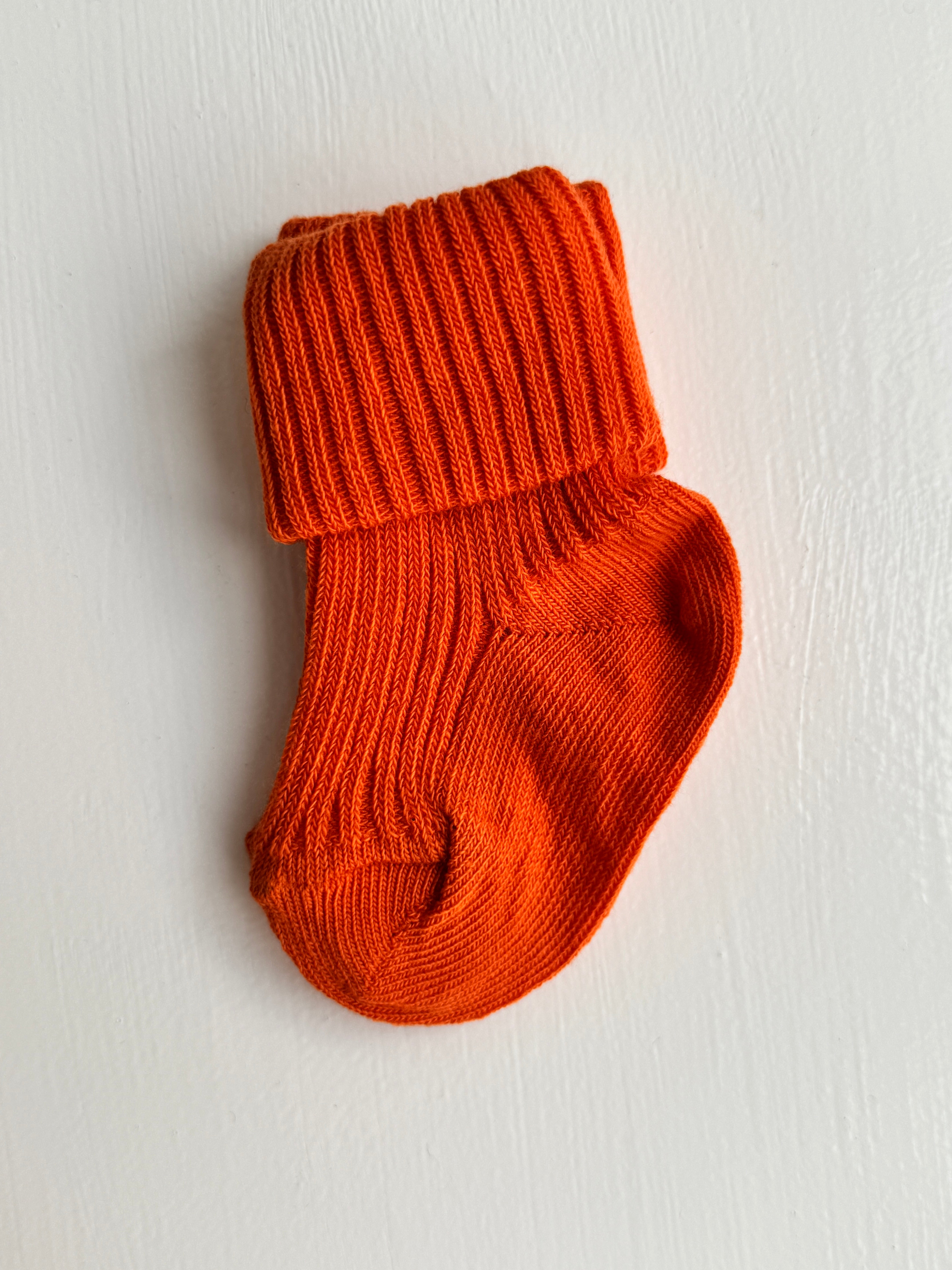 Babystrømper bomuld - Celosia Orange