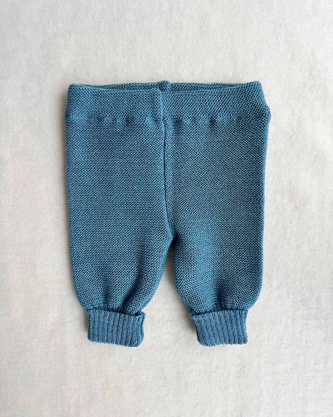 Strikbukser uld - aqua