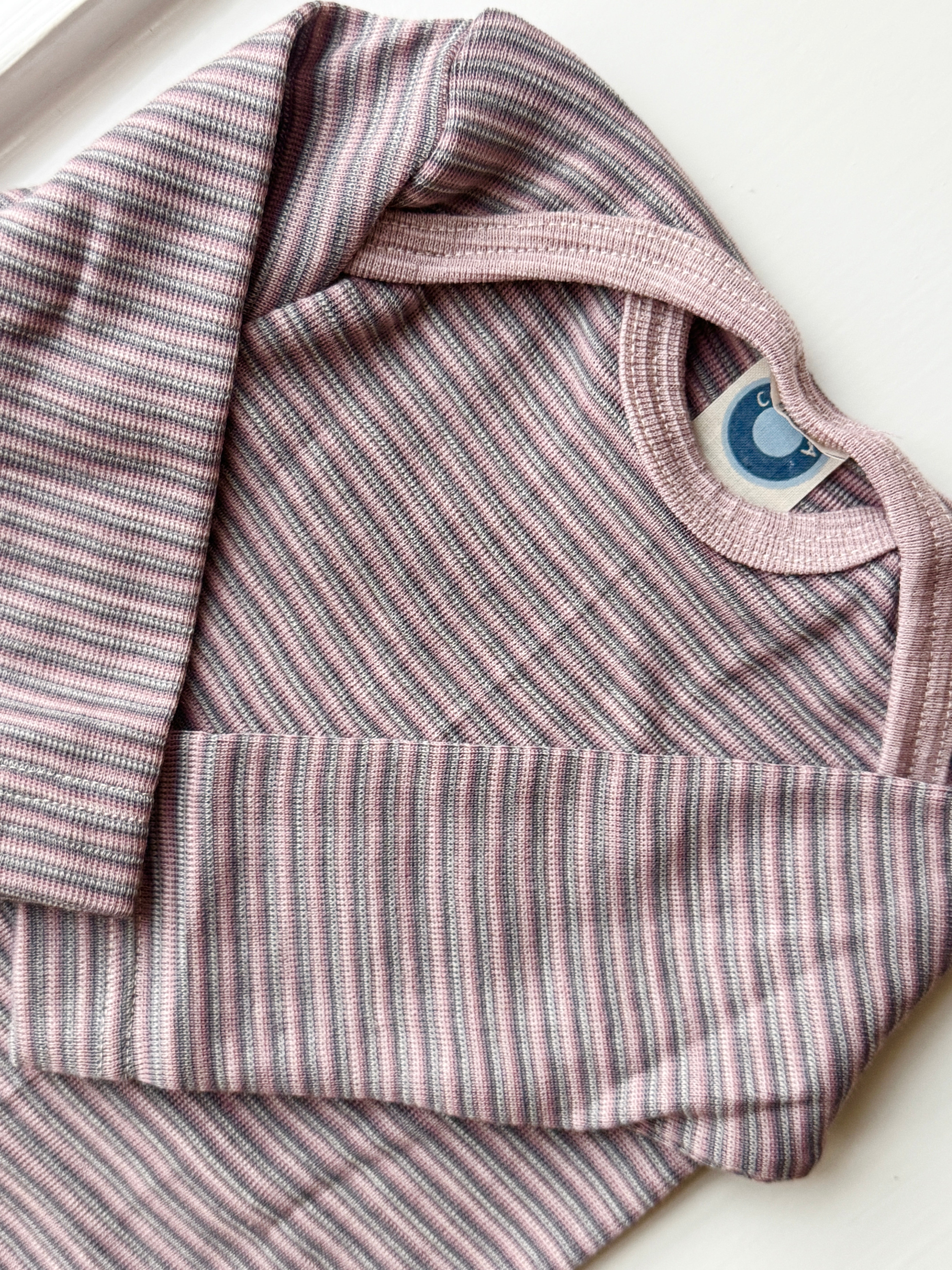 Body uld/silke - rosa, grå natur