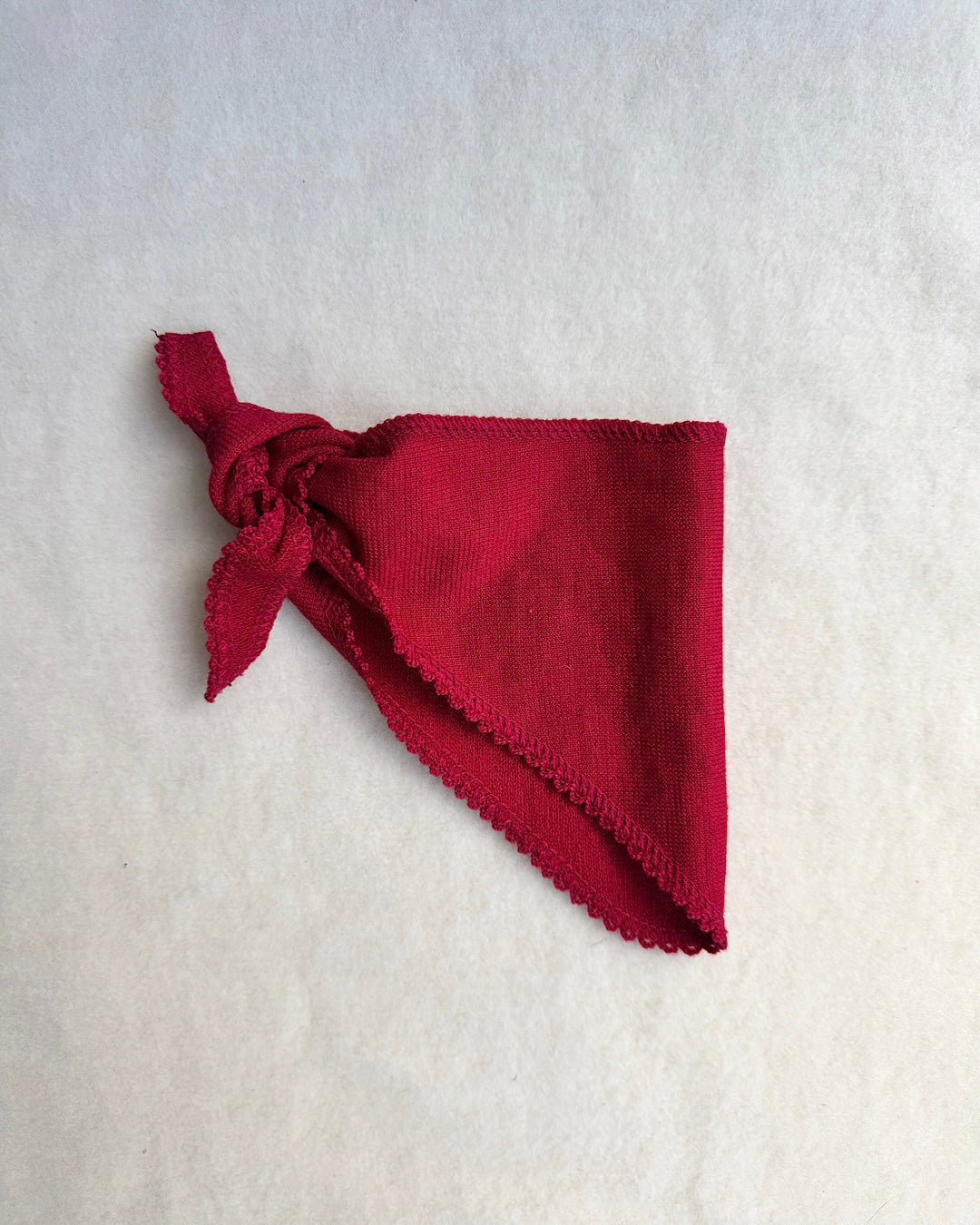 Tørklæde uld/sike - Rød