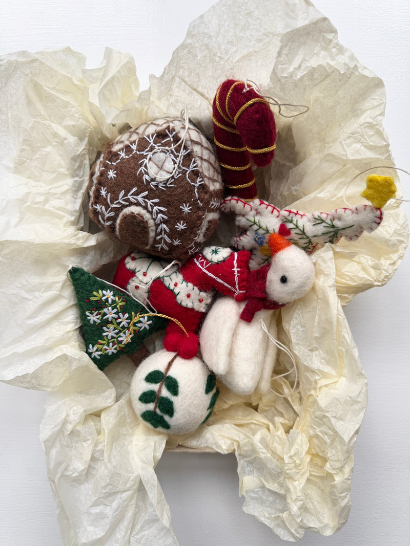 Julepynt - gås med sløjfe