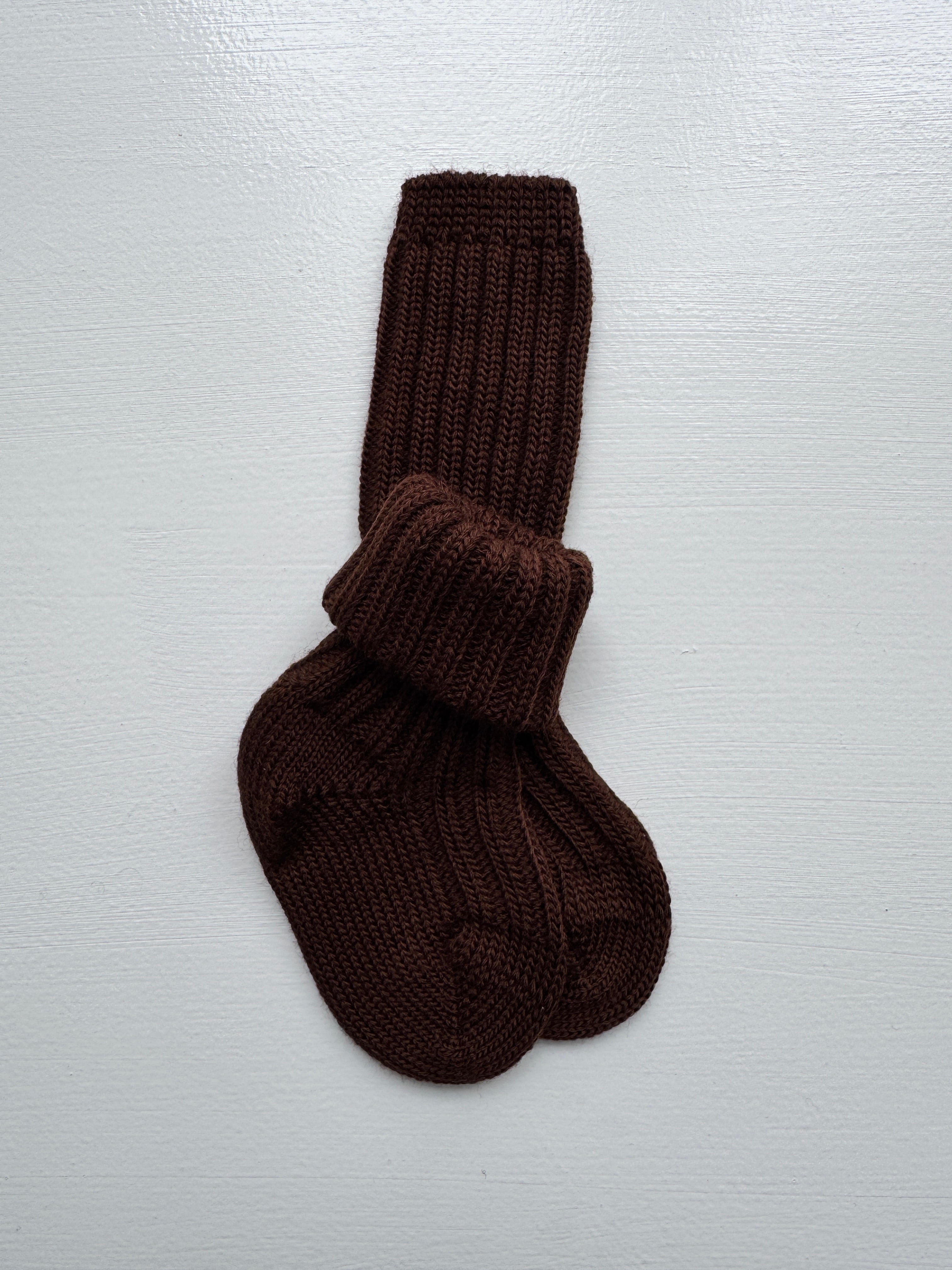 Uldsokker m. rib og ekstra længde