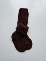 Uldsokker m. rib og ekstra længde