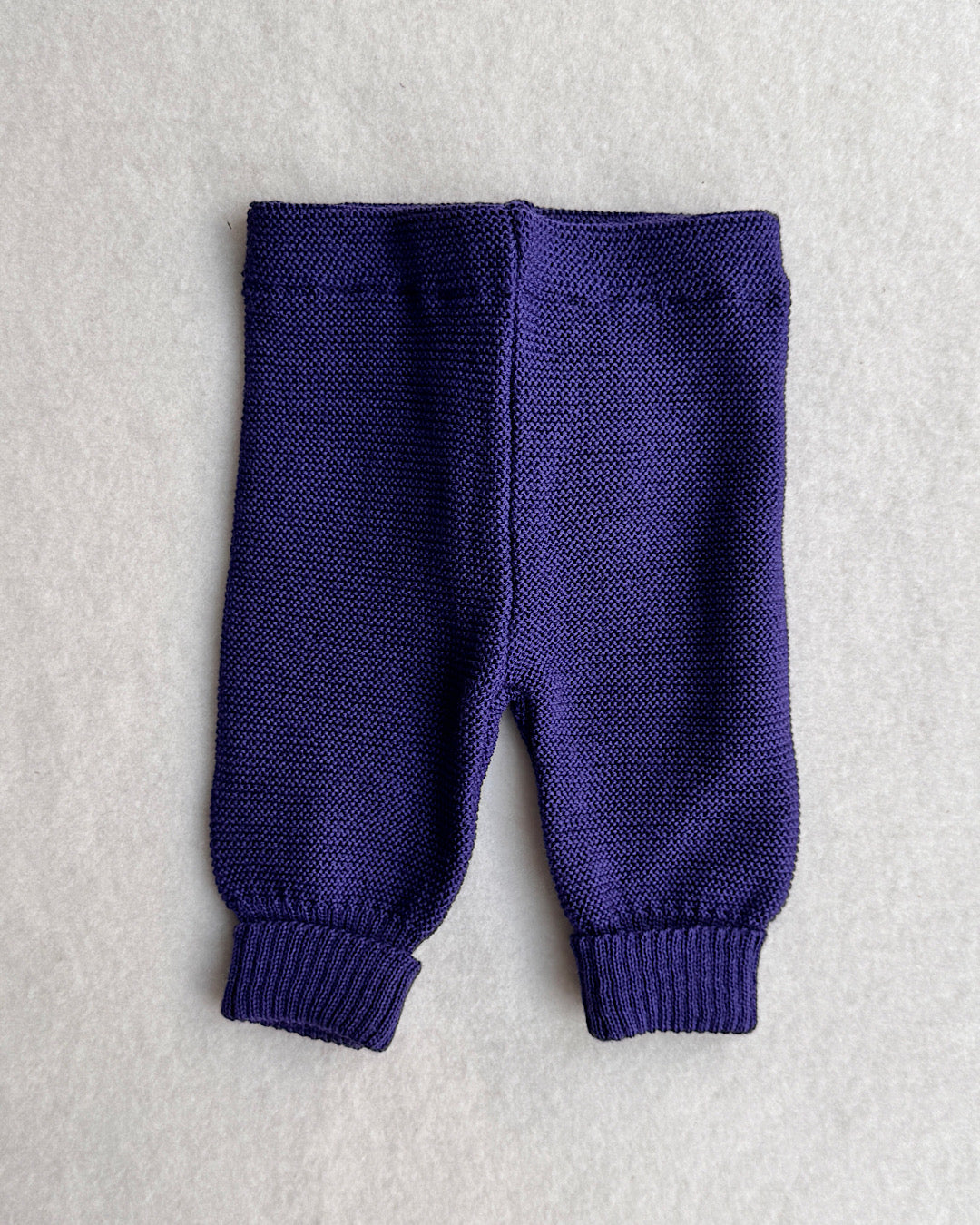 Strikbukser uld - aubergine