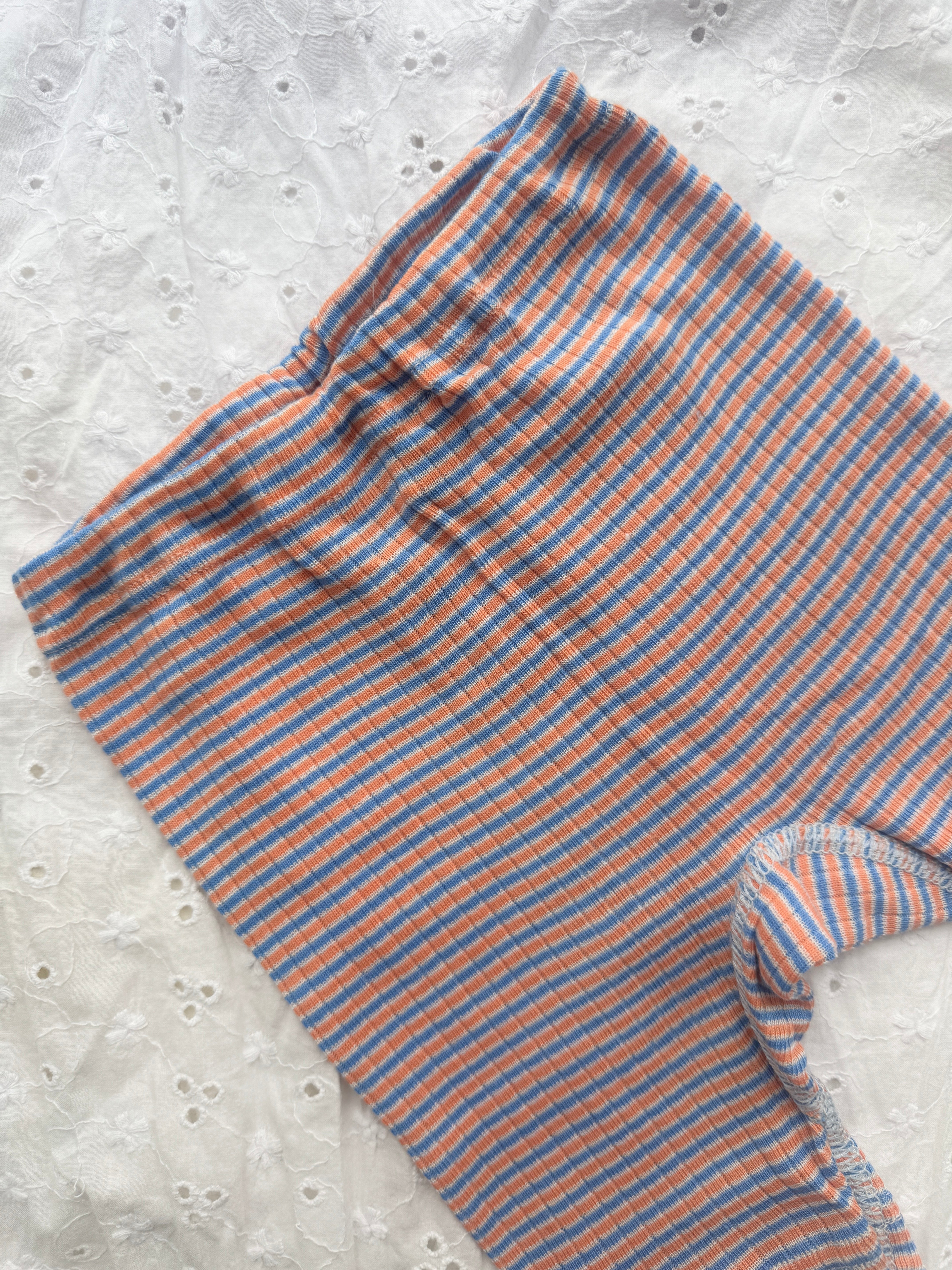 Bermudashorts uld/silke/bomuld -  blå, orange, natur