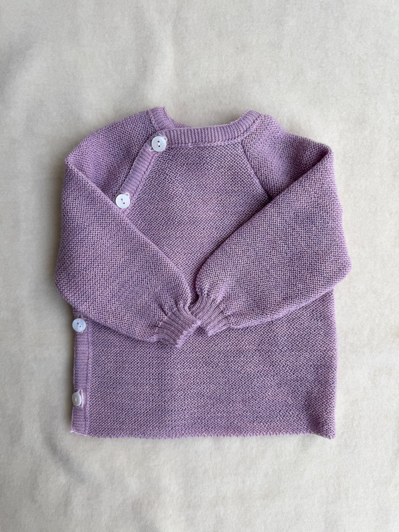 Uldtrøje - lavendel