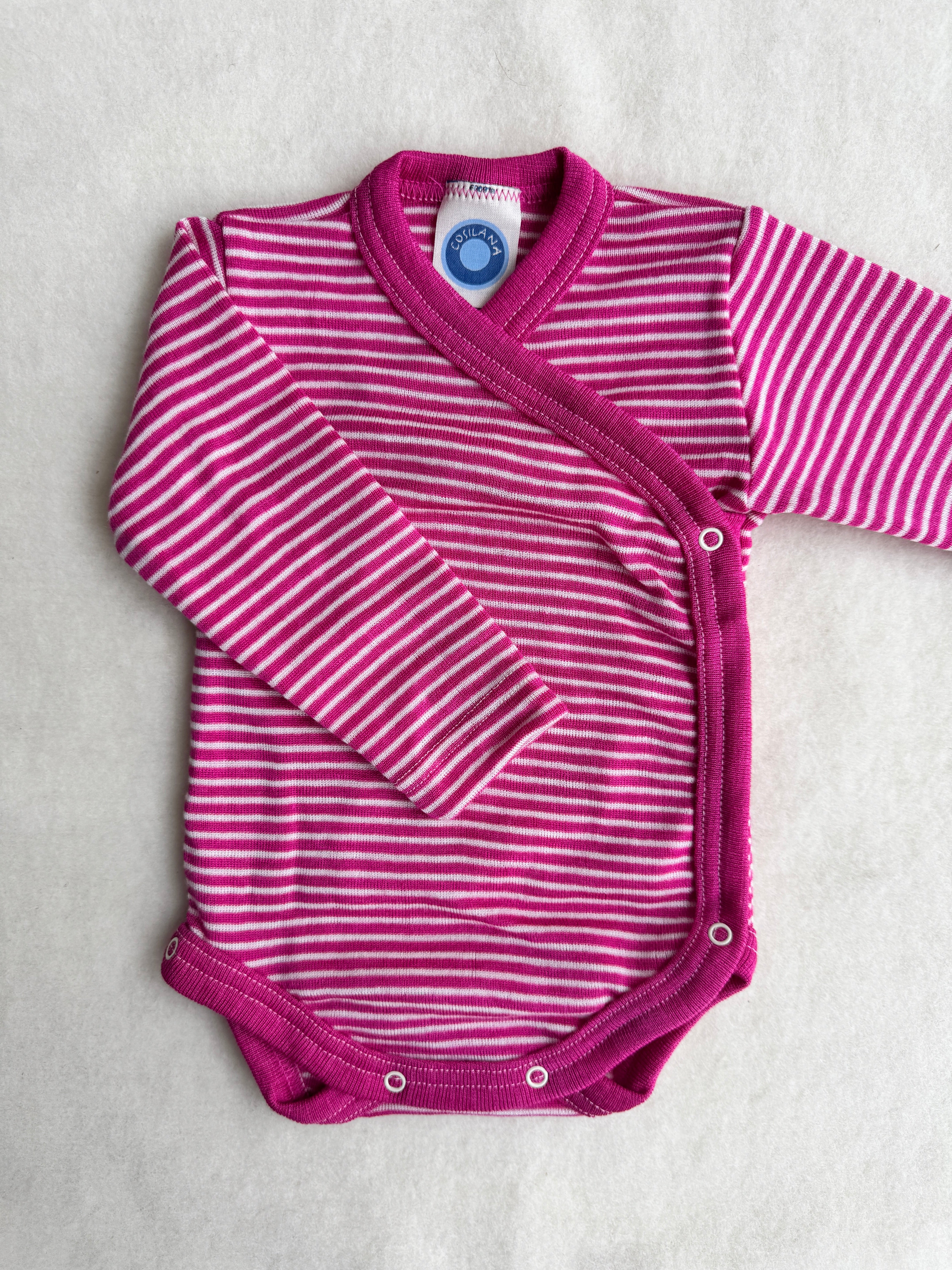 Baby-Body slå-om uld/silke