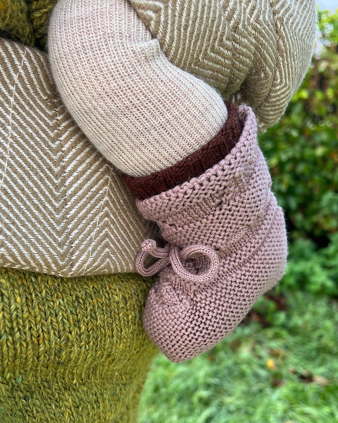 Futter i 100% økologisk strikket uld - mauve