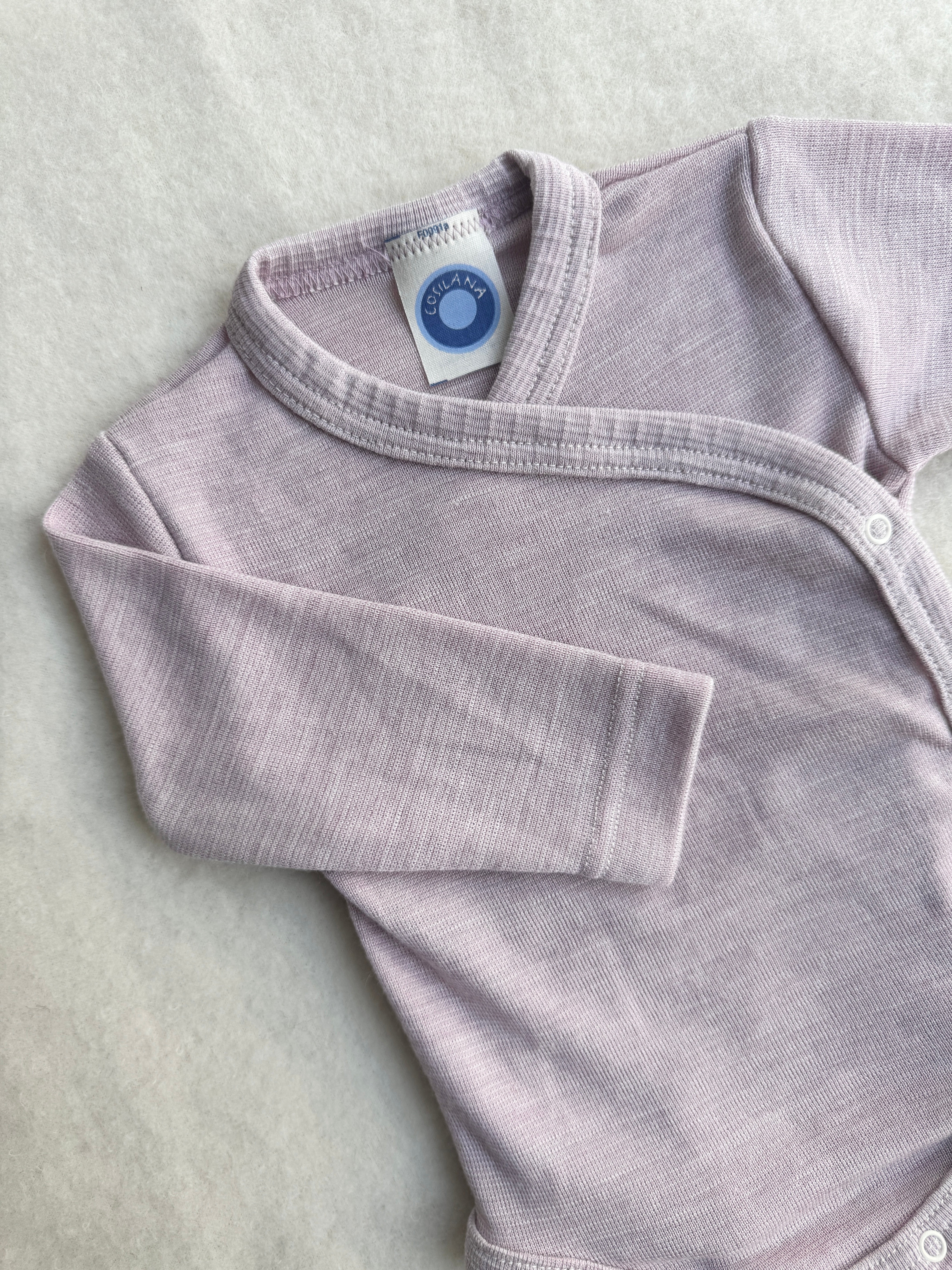 Baby-Body slå-om uld/silke