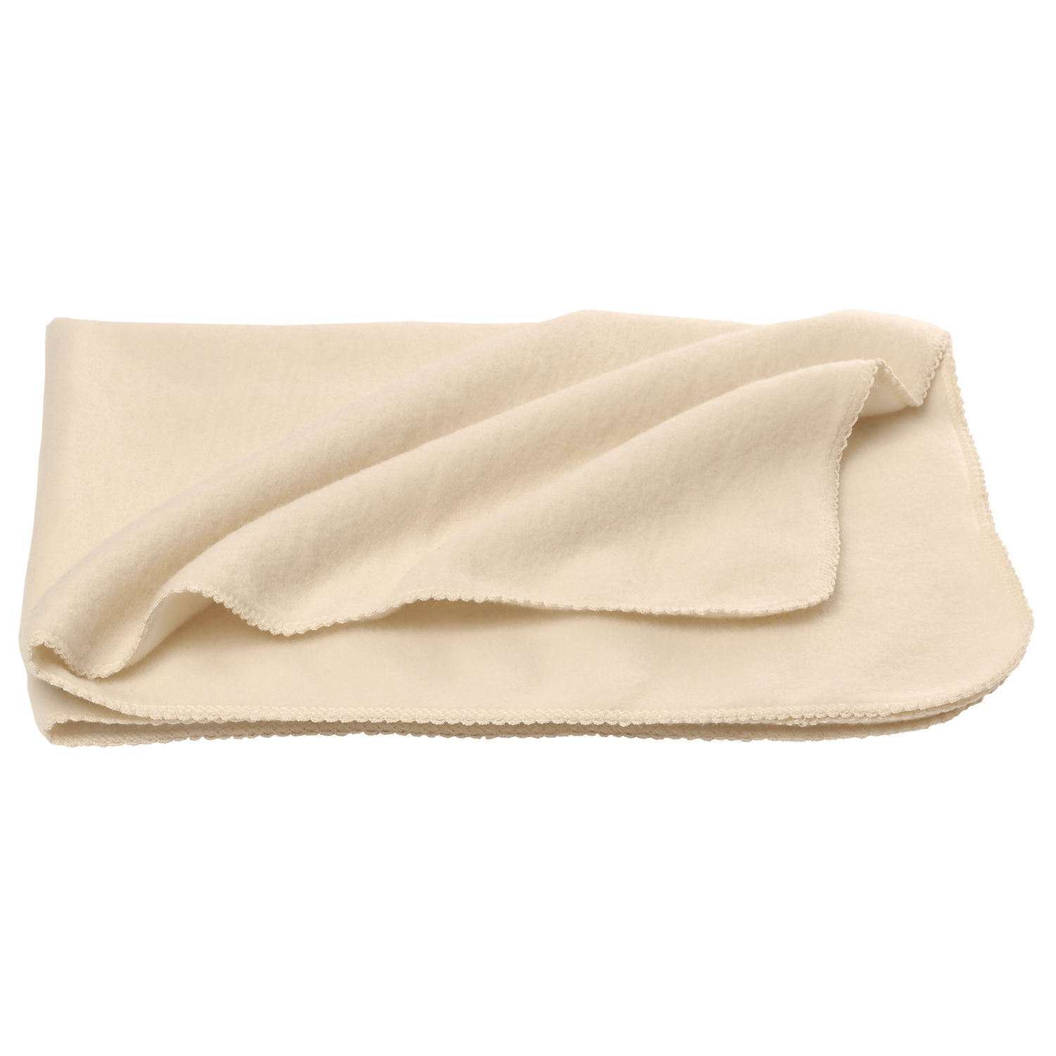 100% Wool Fleece Blanket with Beautiful Edge - Nature